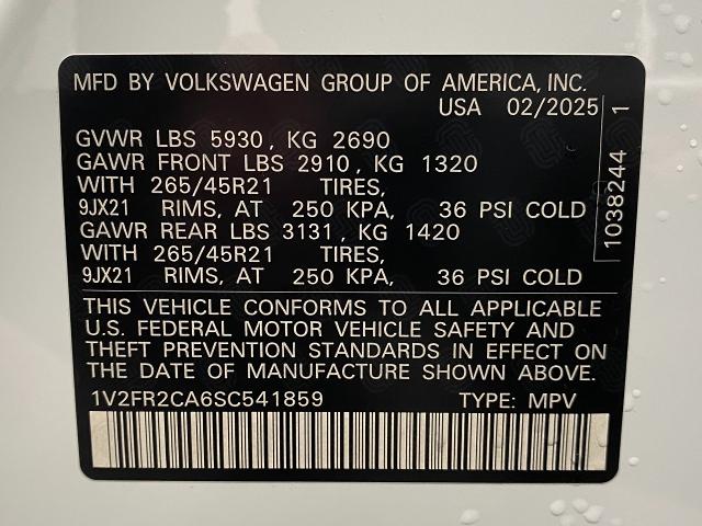 2025 Volkswagen Atlas Vehicle Photo in Appleton, WI 54913