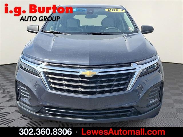 Certified 2022 Chevrolet Equinox LS with VIN 3GNAXHEV1NS165842 for sale in Lewes, DE