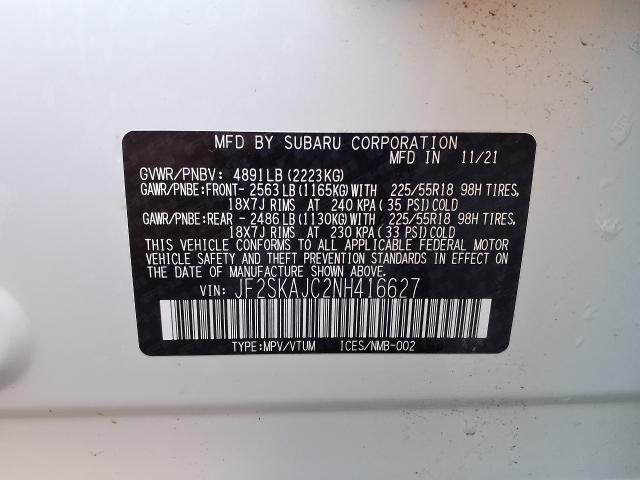 2022 Subaru Forester Vehicle Photo in Oshkosh, WI 54904