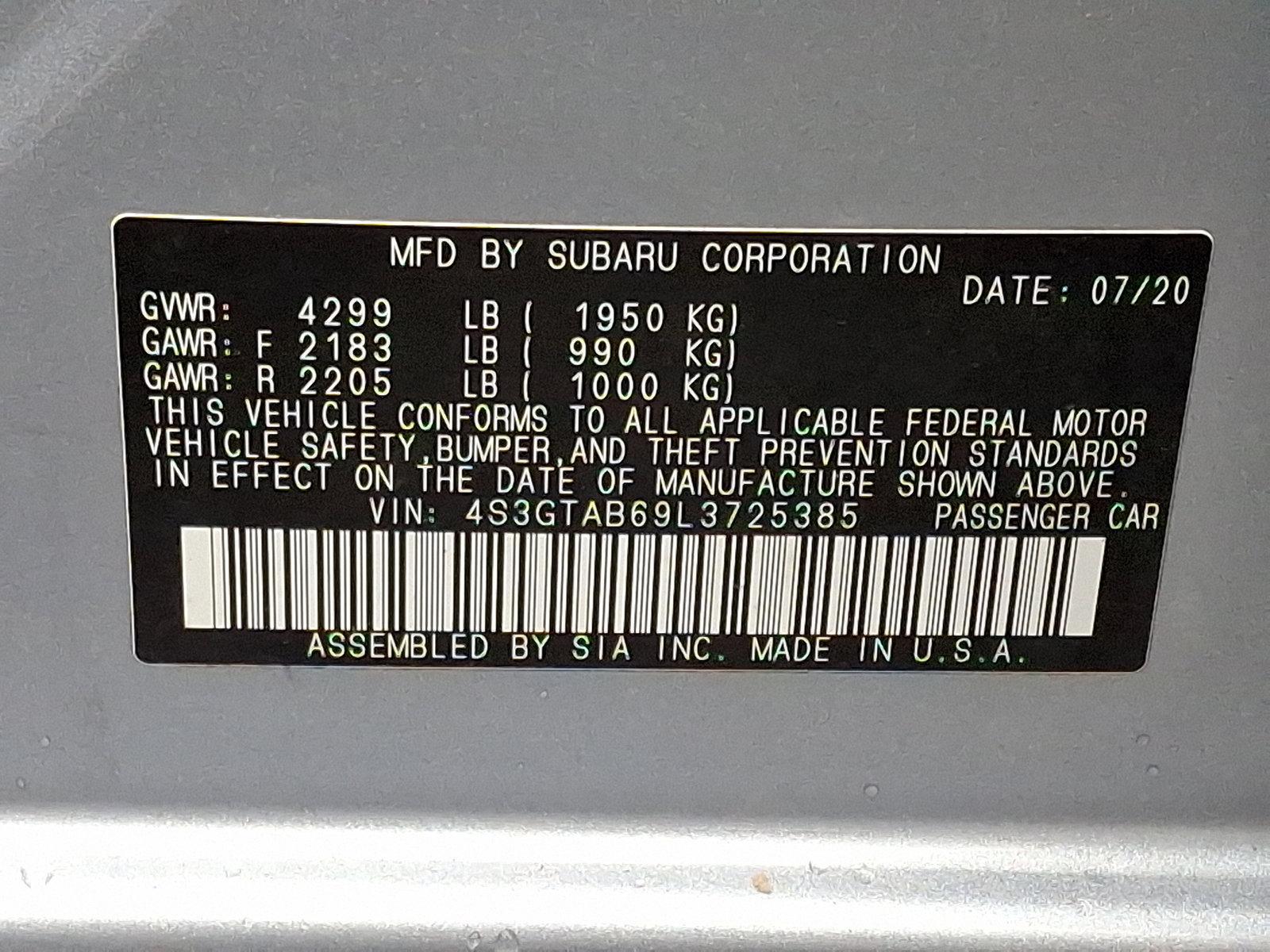 2020 Subaru Impreza Vehicle Photo in BETHLEHEM, PA 18017