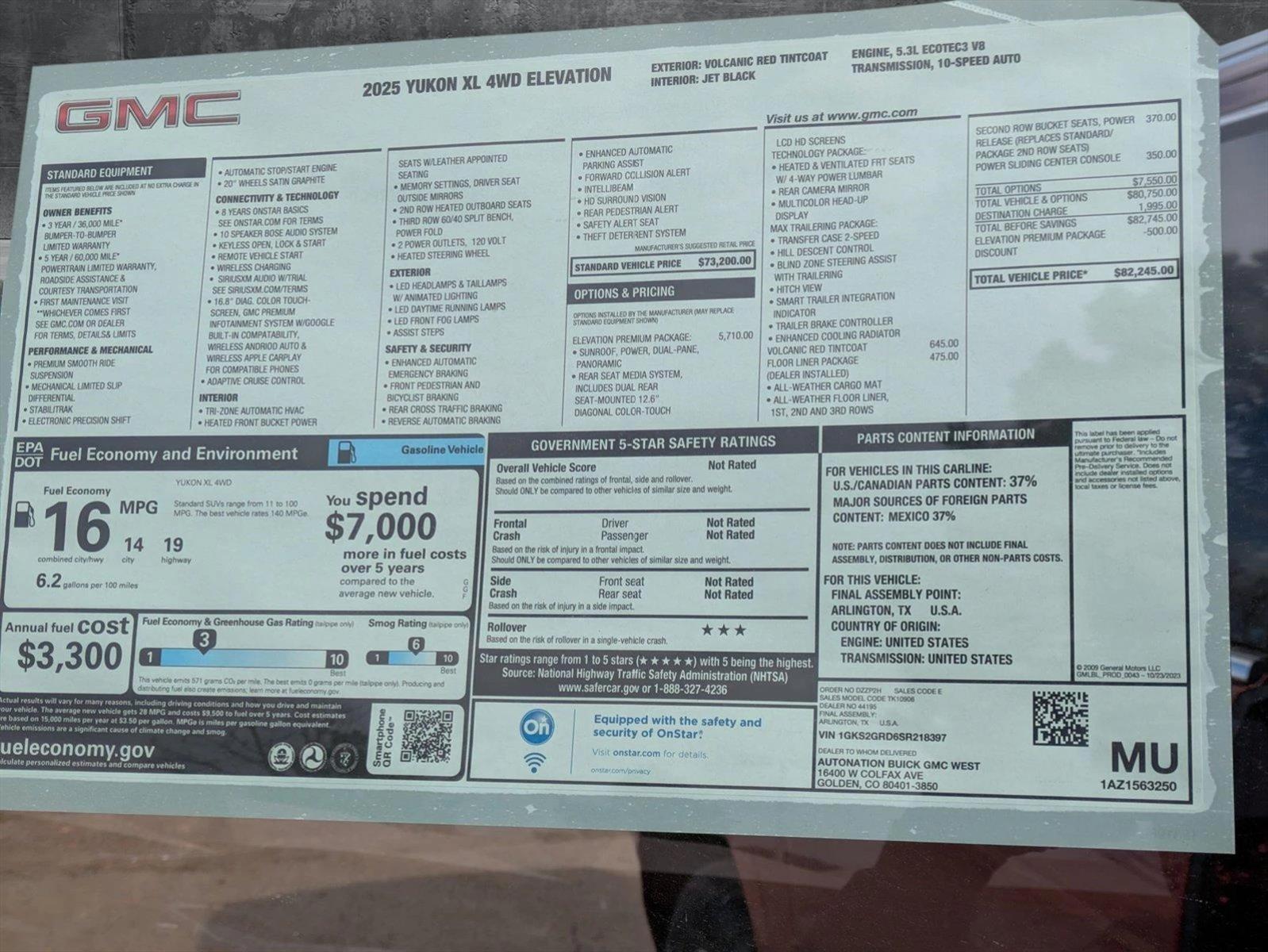 2025 GMC Yukon XL Vehicle Photo in GOLDEN, CO 80401-3850