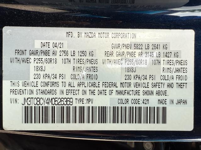 2021 Mazda CX-9 Vehicle Photo in Appleton, WI 54914