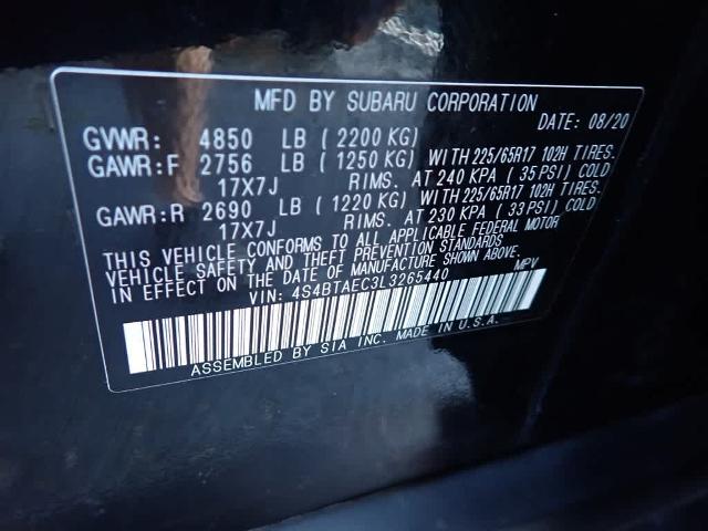 2020 Subaru Outback Vehicle Photo in ZELIENOPLE, PA 16063-2910