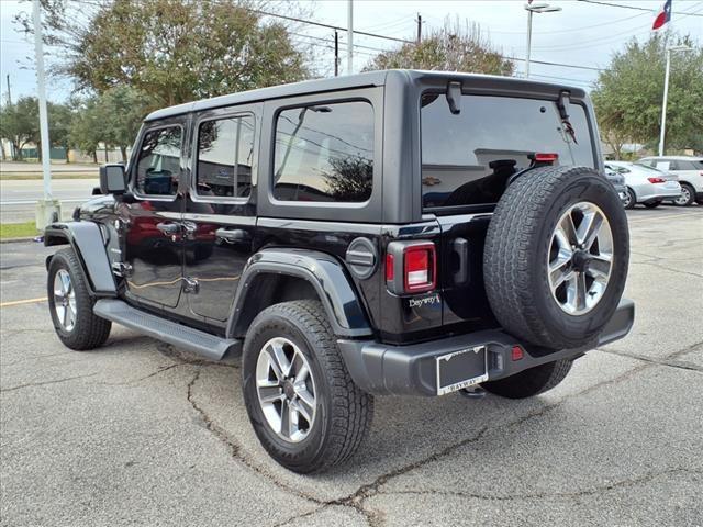 Used 2022 Jeep Wrangler Unlimited Sahara with VIN 1C4HJXEG0NW176243 for sale in Pearland, TX