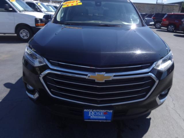 Used 2021 Chevrolet Traverse 3LT with VIN 1GNEVHKW4MJ215752 for sale in Eaton, OH