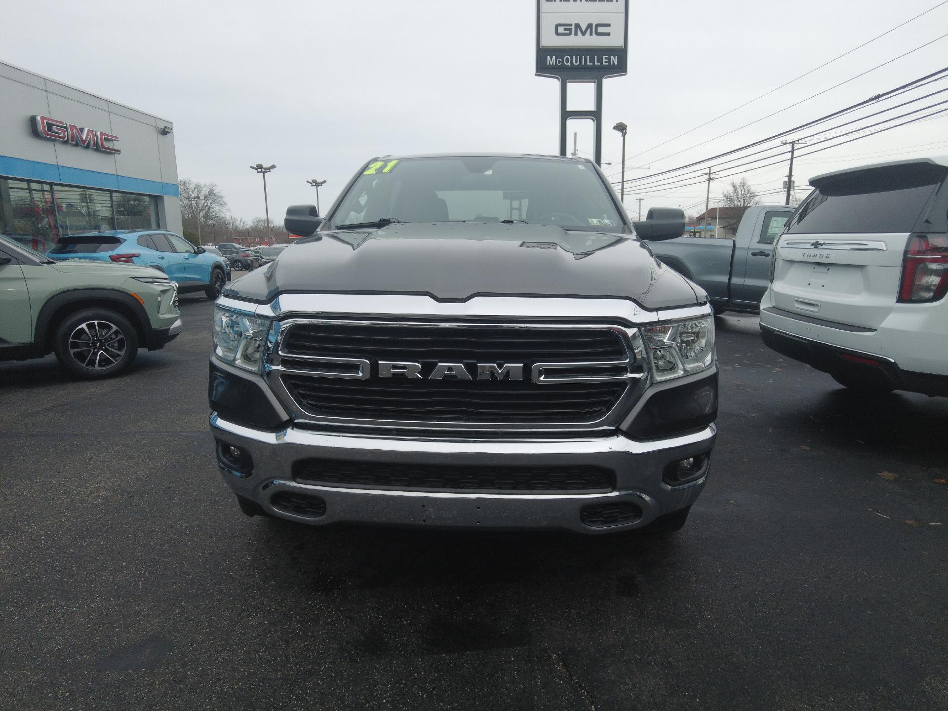 Used 2021 RAM Ram 1500 Pickup Big Horn/Lone Star with VIN 1C6RRFFG8MN603962 for sale in Girard, PA