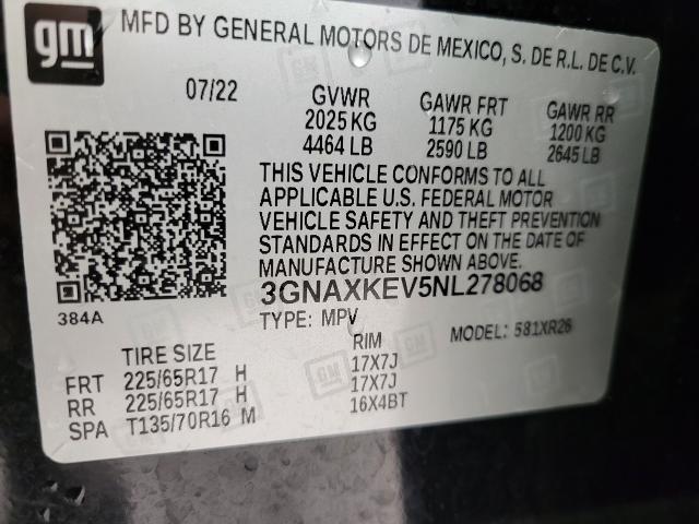 2022 Chevrolet Equinox Vehicle Photo in NEENAH, WI 54956-2243