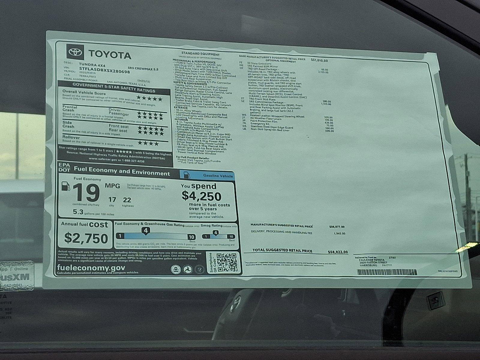 2025 Toyota Tundra 4WD Vehicle Photo in Harrisburg, PA 17111