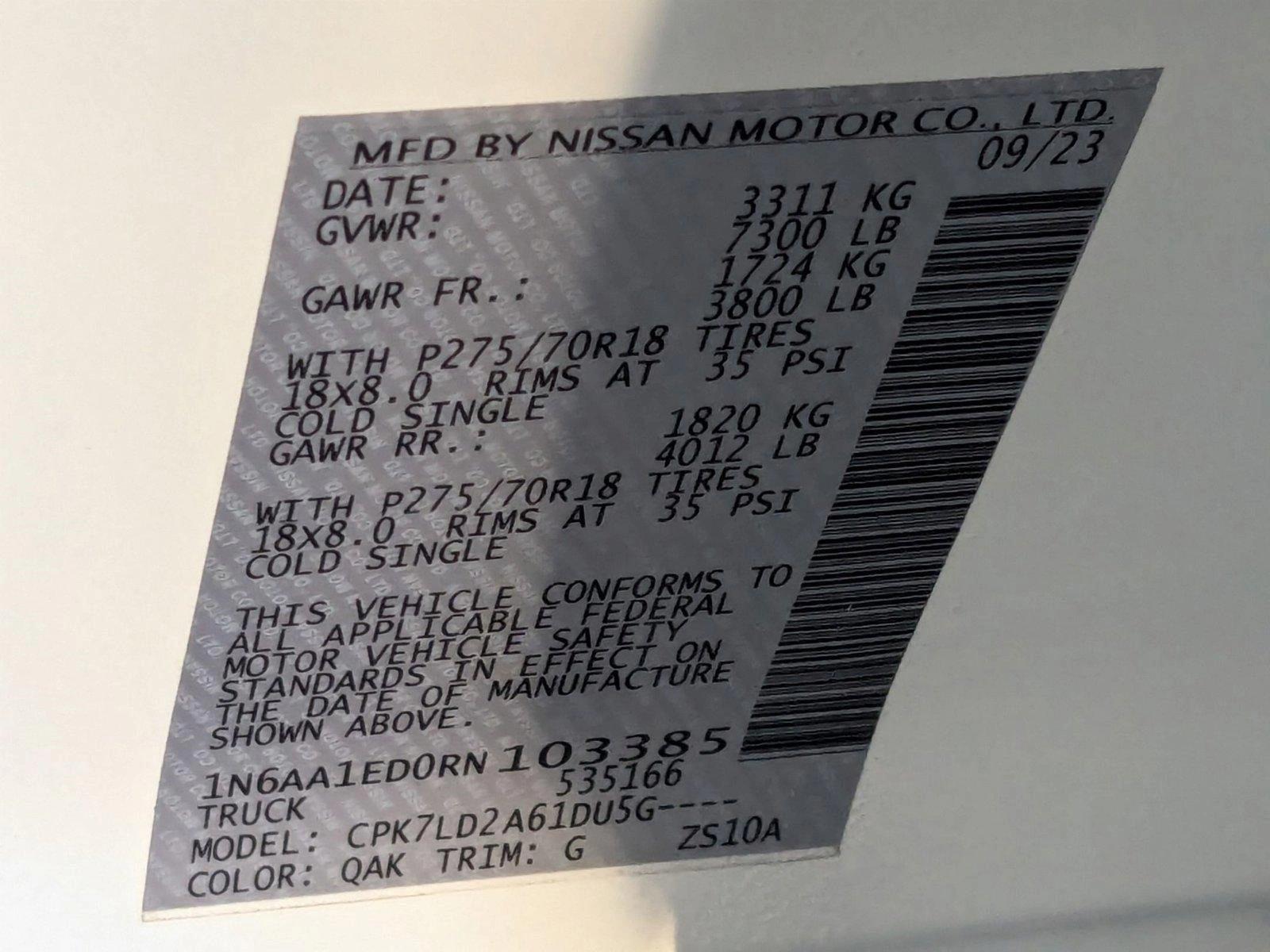 2024 Nissan Titan Vehicle Photo in Miami, FL 33135