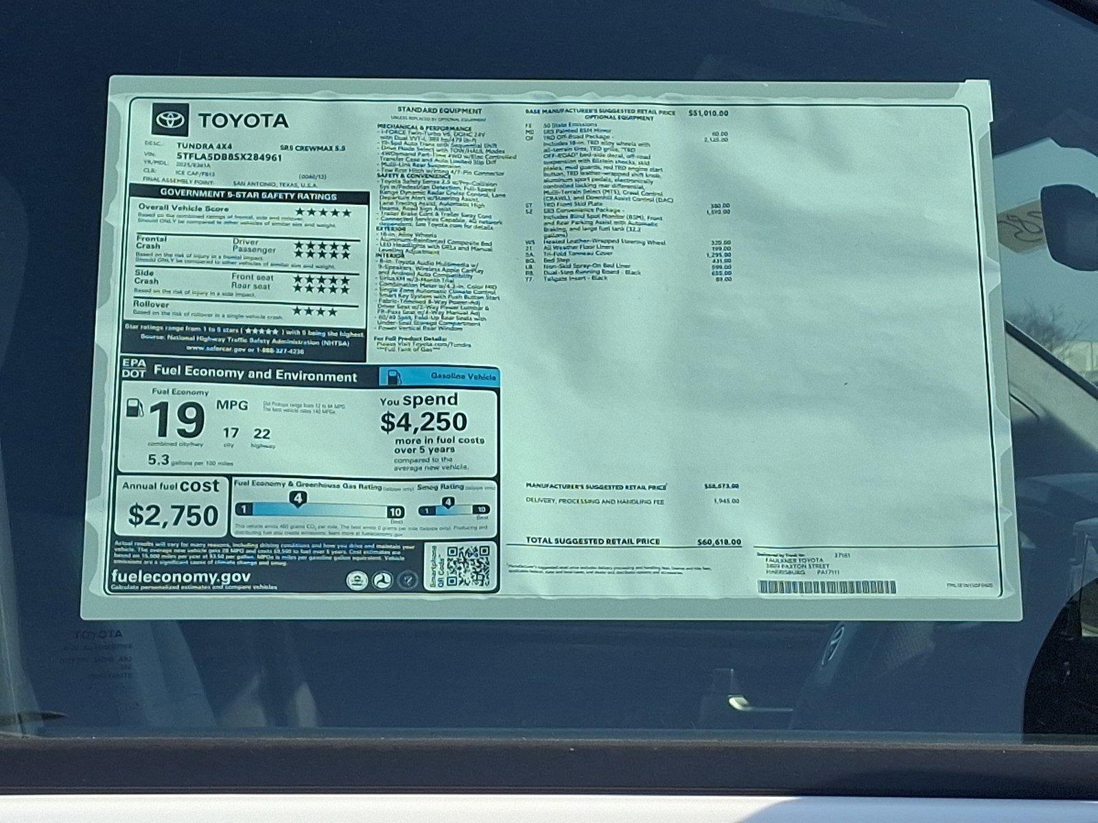 2025 Toyota Tundra 4WD Vehicle Photo in Harrisburg, PA 17111