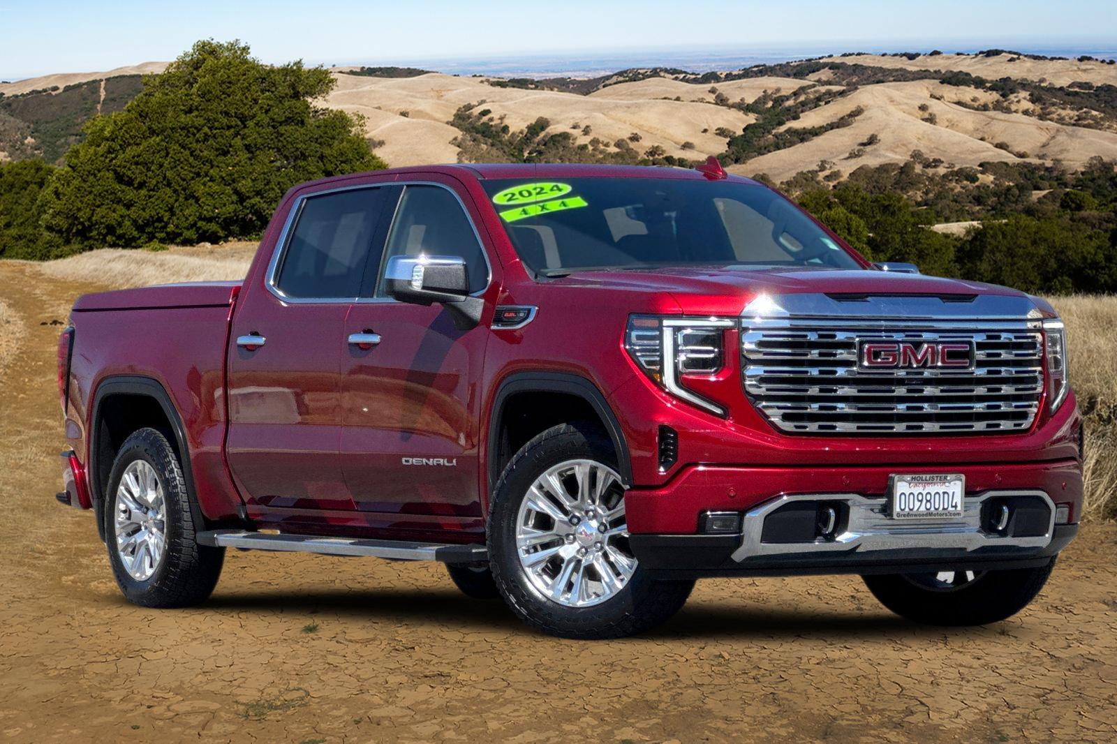 Volcanic Red Tintcoat 2024 GMC Sierra 1500 Denali Crew Cab 4WD Pickup Truck Four-Wheel Drive Automatic