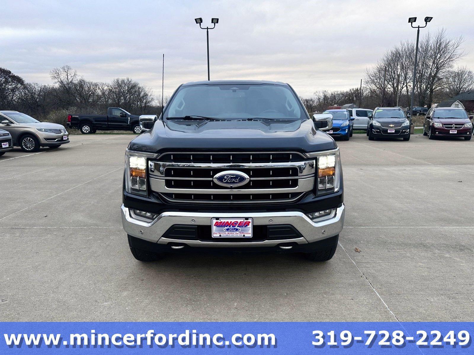 Used 2021 Ford F-150 Lariat with VIN 1FTFW1E82MFA25384 for sale in Columbus Junction, IA