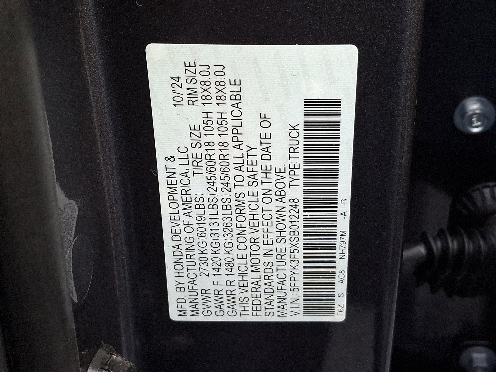 2025 Honda Ridgeline Vehicle Photo in Harrisburg, PA 17111