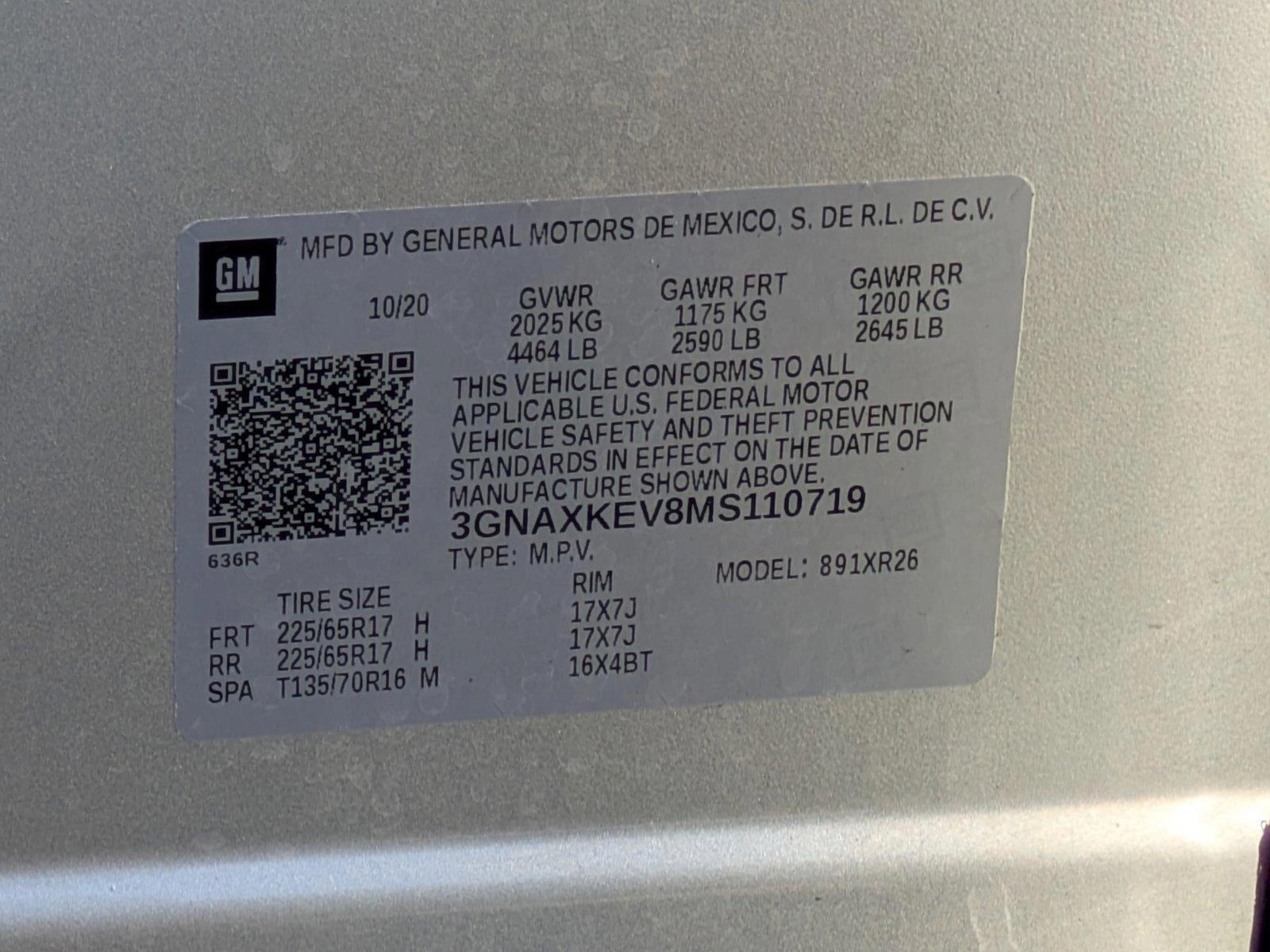 2021 Chevrolet Equinox Vehicle Photo in Clearwater, FL 33761