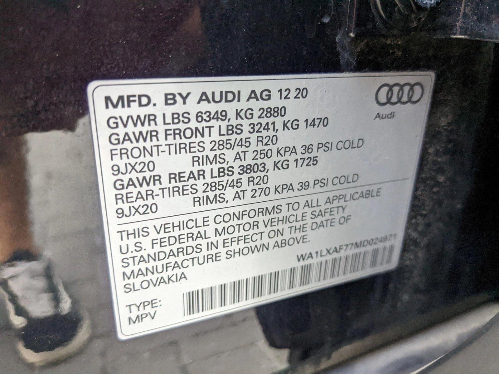 2021 Audi Q7 Vehicle Photo in Pompano Beach, FL 33064