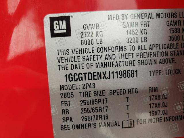 2018 Chevrolet Colorado Vehicle Photo in NEENAH, WI 54956-2243