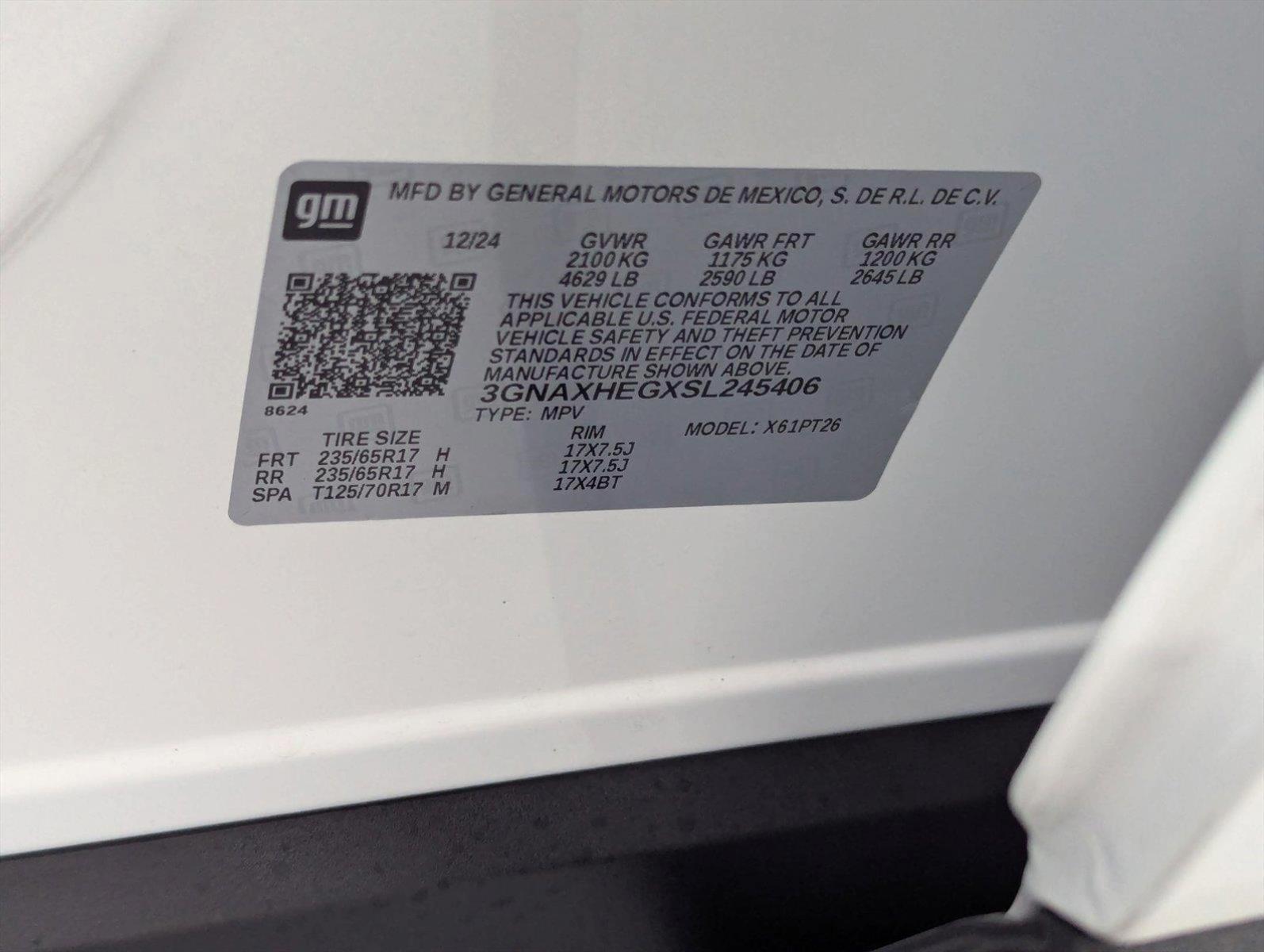 2025 Chevrolet Equinox Vehicle Photo in PEMBROKE PINES, FL 33024-6534