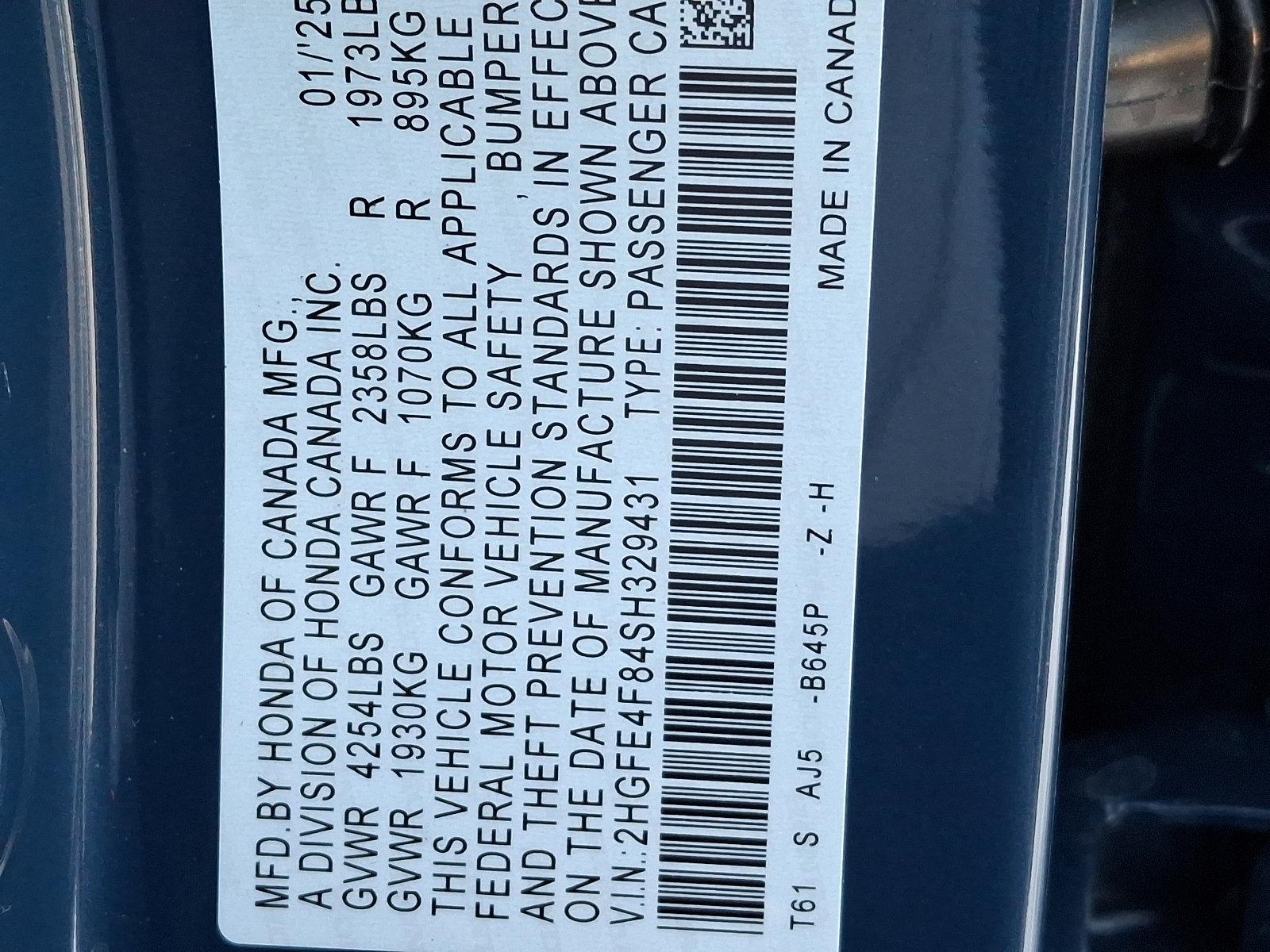 2025 Honda Civic Sedan Hybrid Vehicle Photo in Harrisburg, PA 17111