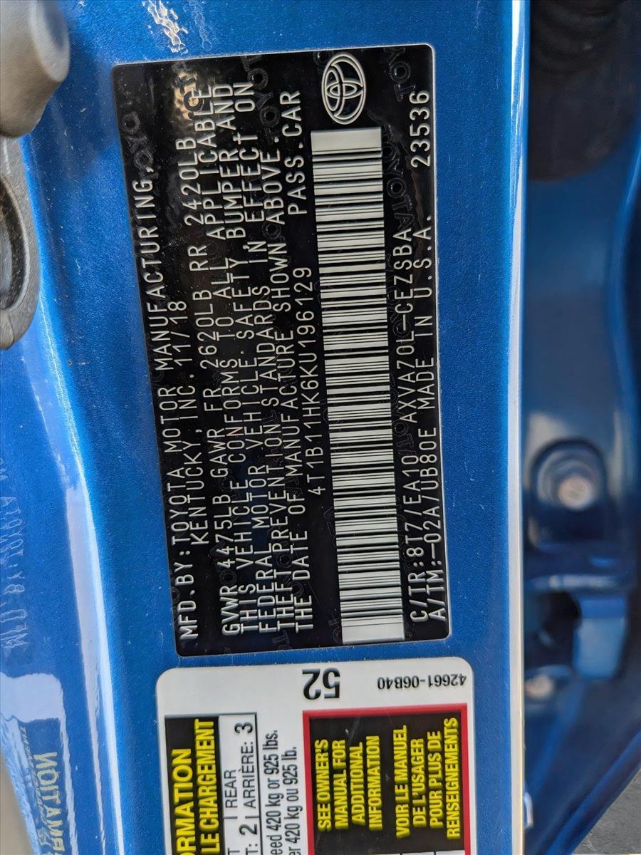 2019 Toyota Camry Vehicle Photo in St. Petersburg, FL 33713
