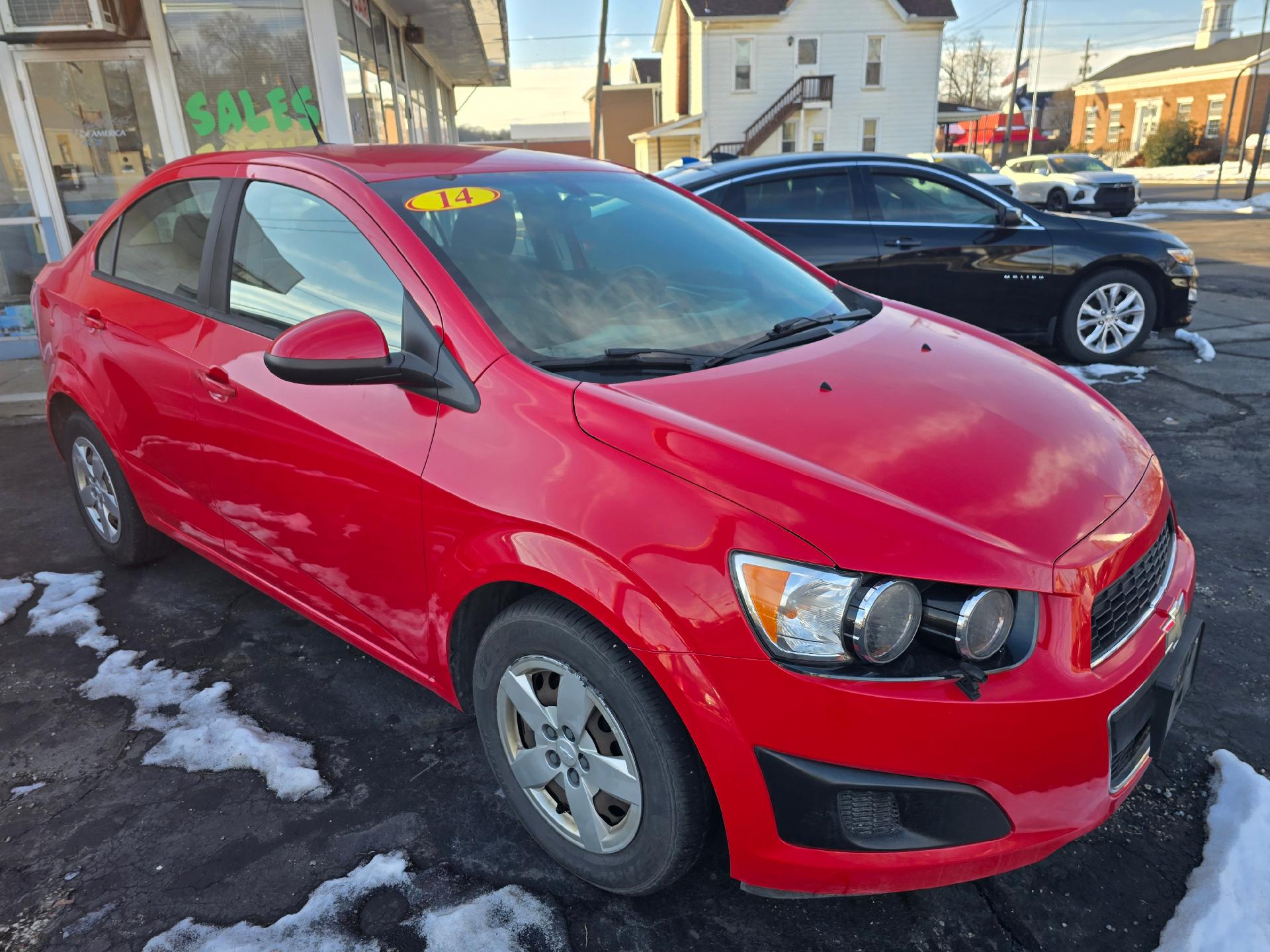 Used 2014 Chevrolet Sonic LS with VIN 1G1JB5SGXE4129345 for sale in East Palestine, OH