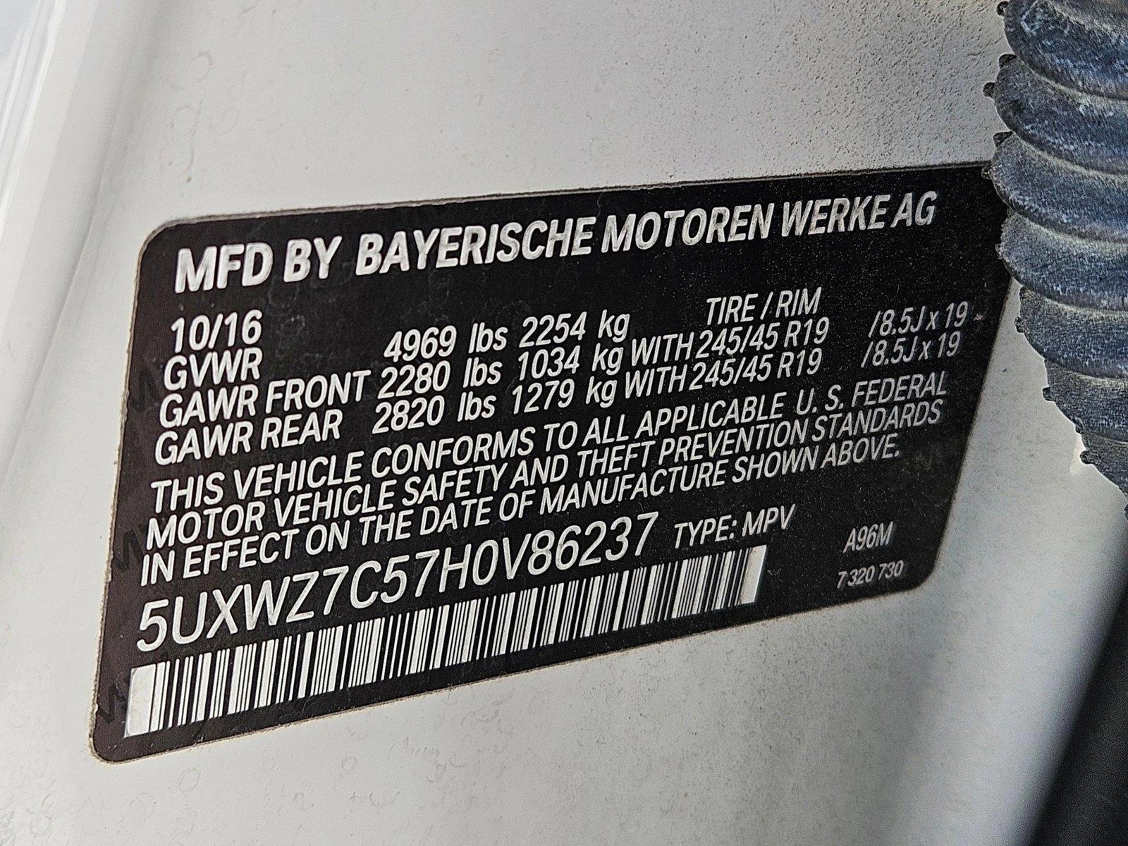 2017 BMW X3 Vehicle Photo in HENDERSON, NV 89014-6702