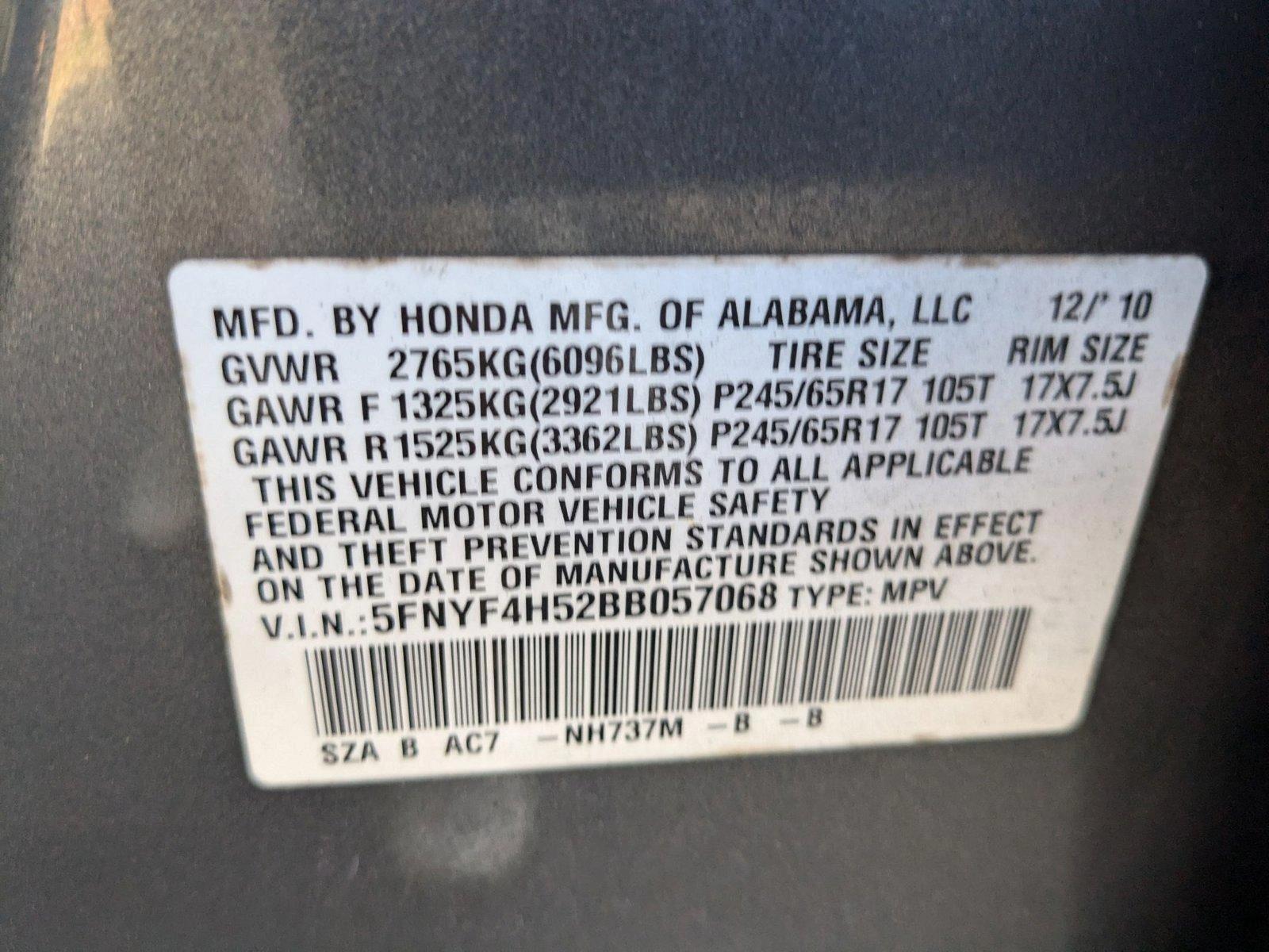 2011 Honda Pilot Vehicle Photo in Sanford, FL 32771