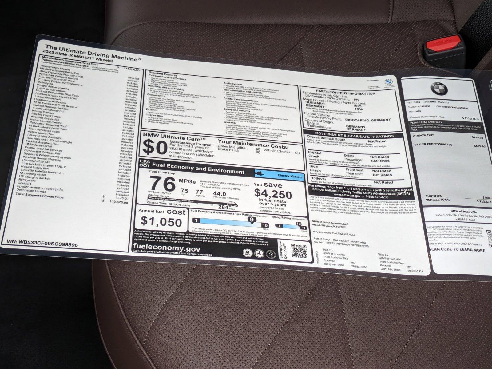 2025 BMW iX Vehicle Photo in Rockville, MD 20852
