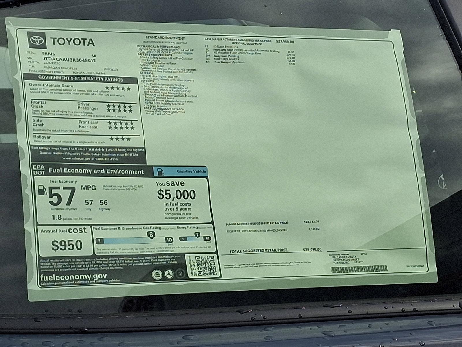 2024 Toyota Prius Vehicle Photo in Trevose, PA 19053