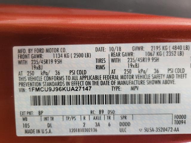 2019 Ford Escape Vehicle Photo in OSHKOSH, WI 54904-7811