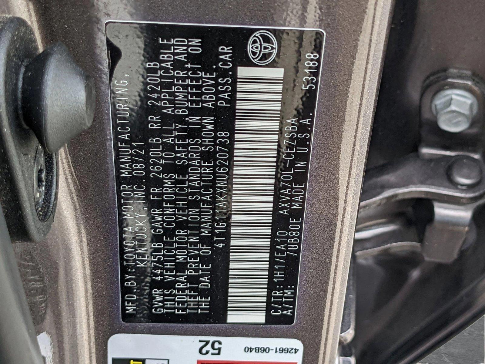 2022 Toyota Camry Vehicle Photo in Jacksonville, FL 32256