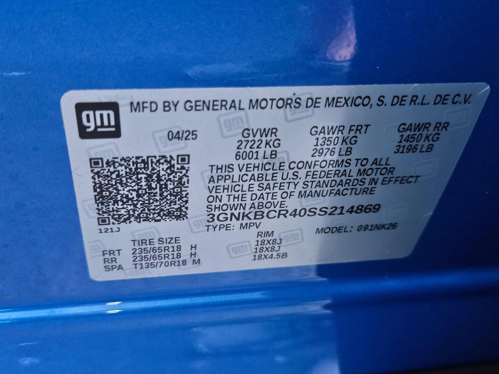 2025 Chevrolet Blazer Vehicle Photo in GREENACRES, FL 33463-3207