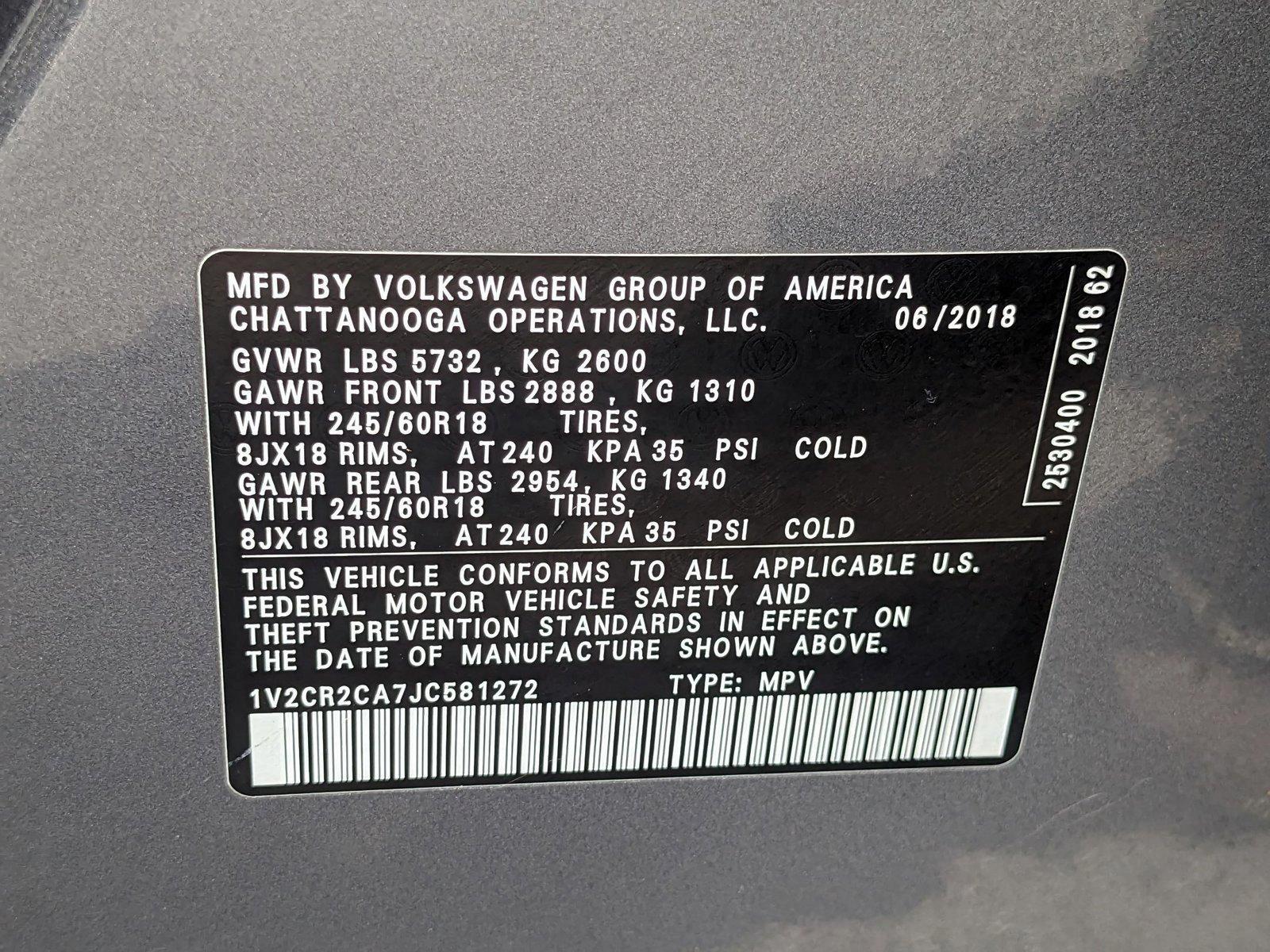 2018 Volkswagen Atlas Vehicle Photo in ORLANDO, FL 32808-7998