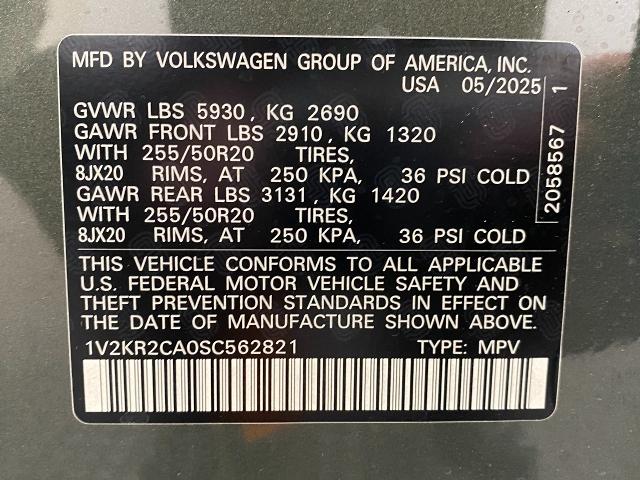 2025 Volkswagen Atlas Vehicle Photo in Appleton, WI 54913