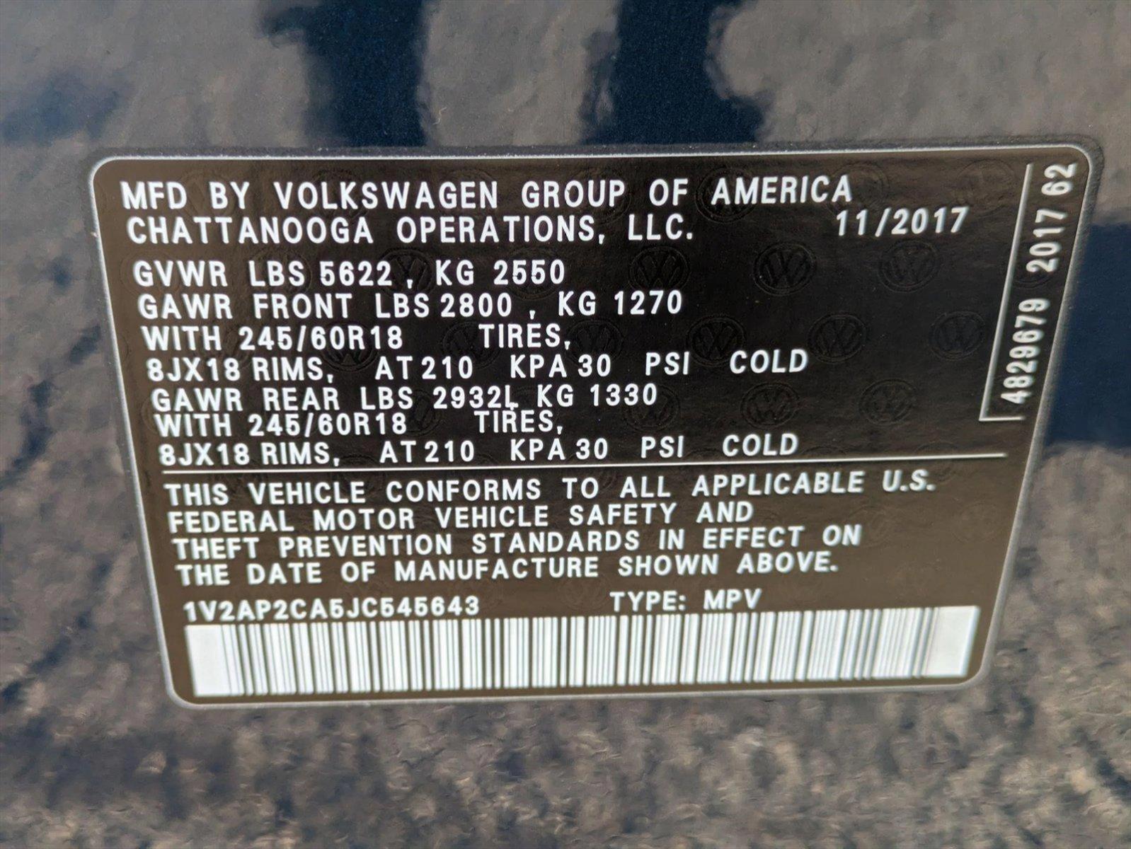 2018 Volkswagen Atlas Vehicle Photo in WEST PALM BEACH, FL 33407-3296