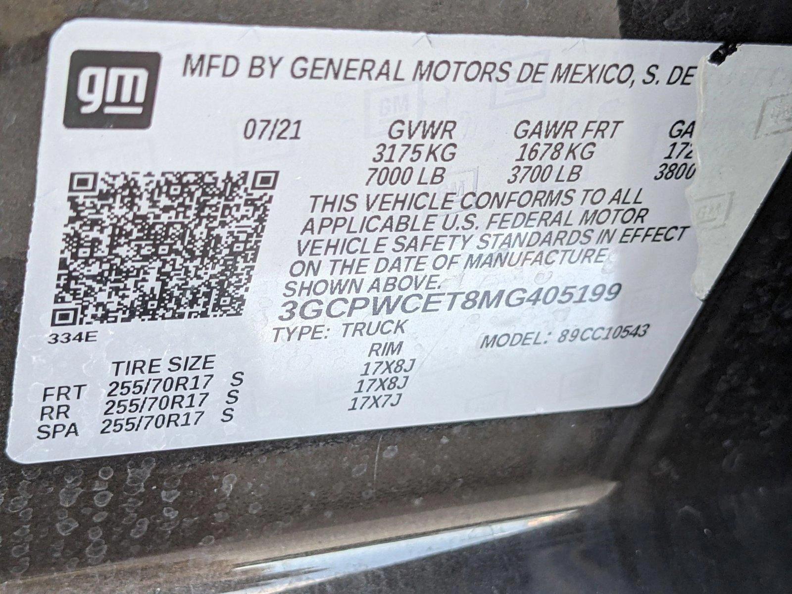 2021 Chevrolet Silverado 1500 Vehicle Photo in MIAMI, FL 33172-3015