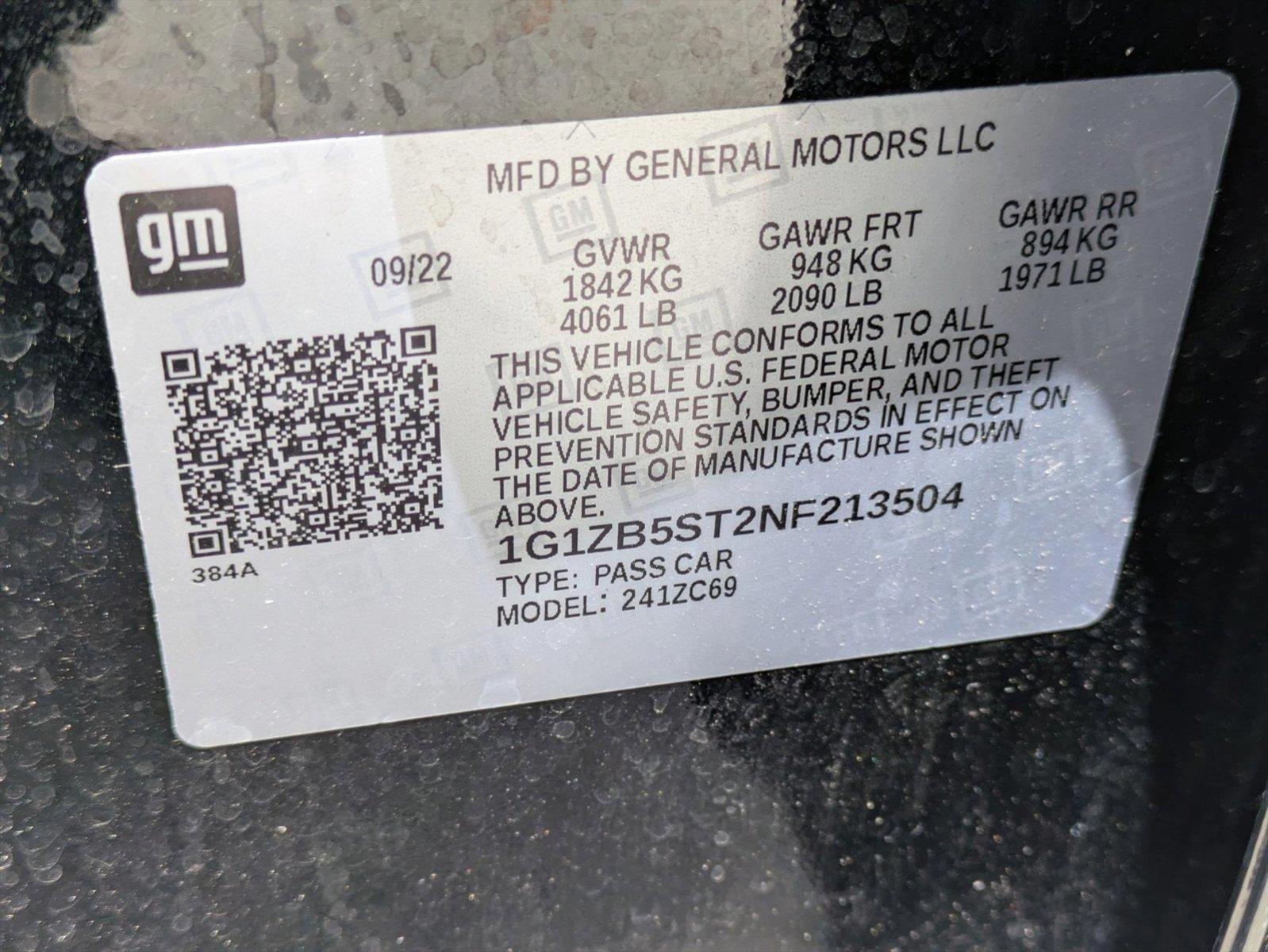 2022 Chevrolet Malibu Vehicle Photo in GREENACRES, FL 33463-3207