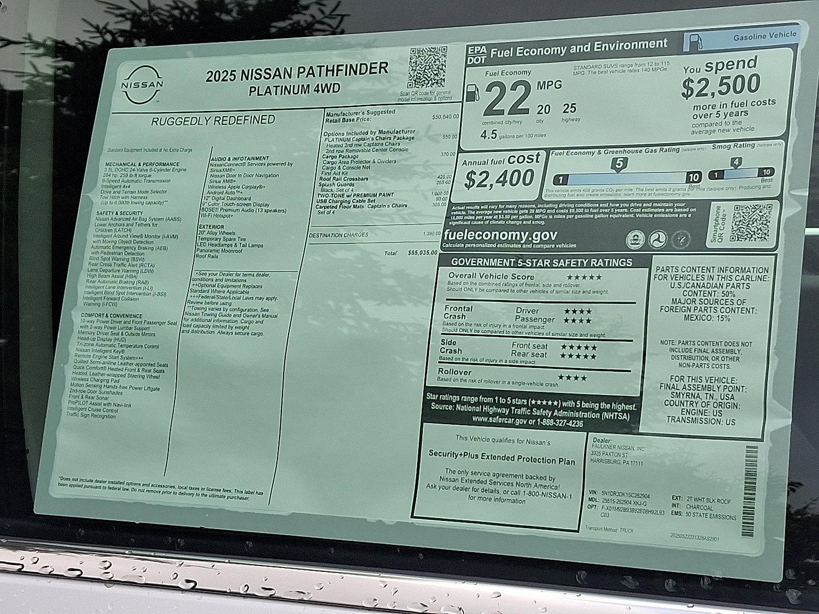 2025 Nissan Pathfinder Vehicle Photo in Harrisburg, PA 17111-1033