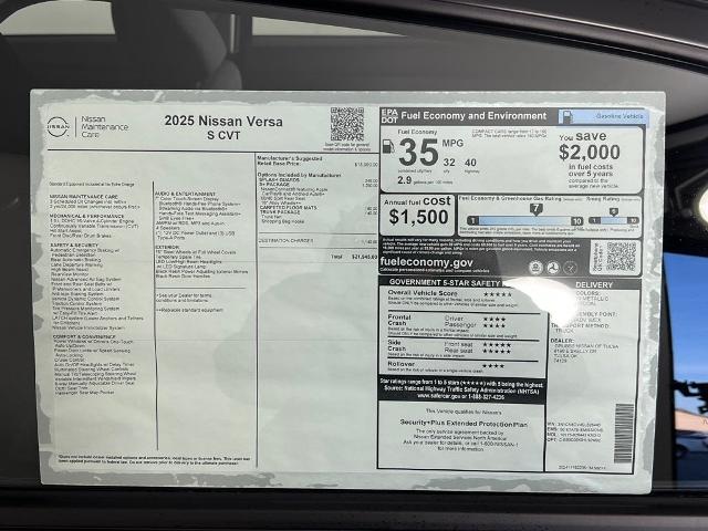 2025 Nissan Versa Vehicle Photo in Tulsa, OK 74129