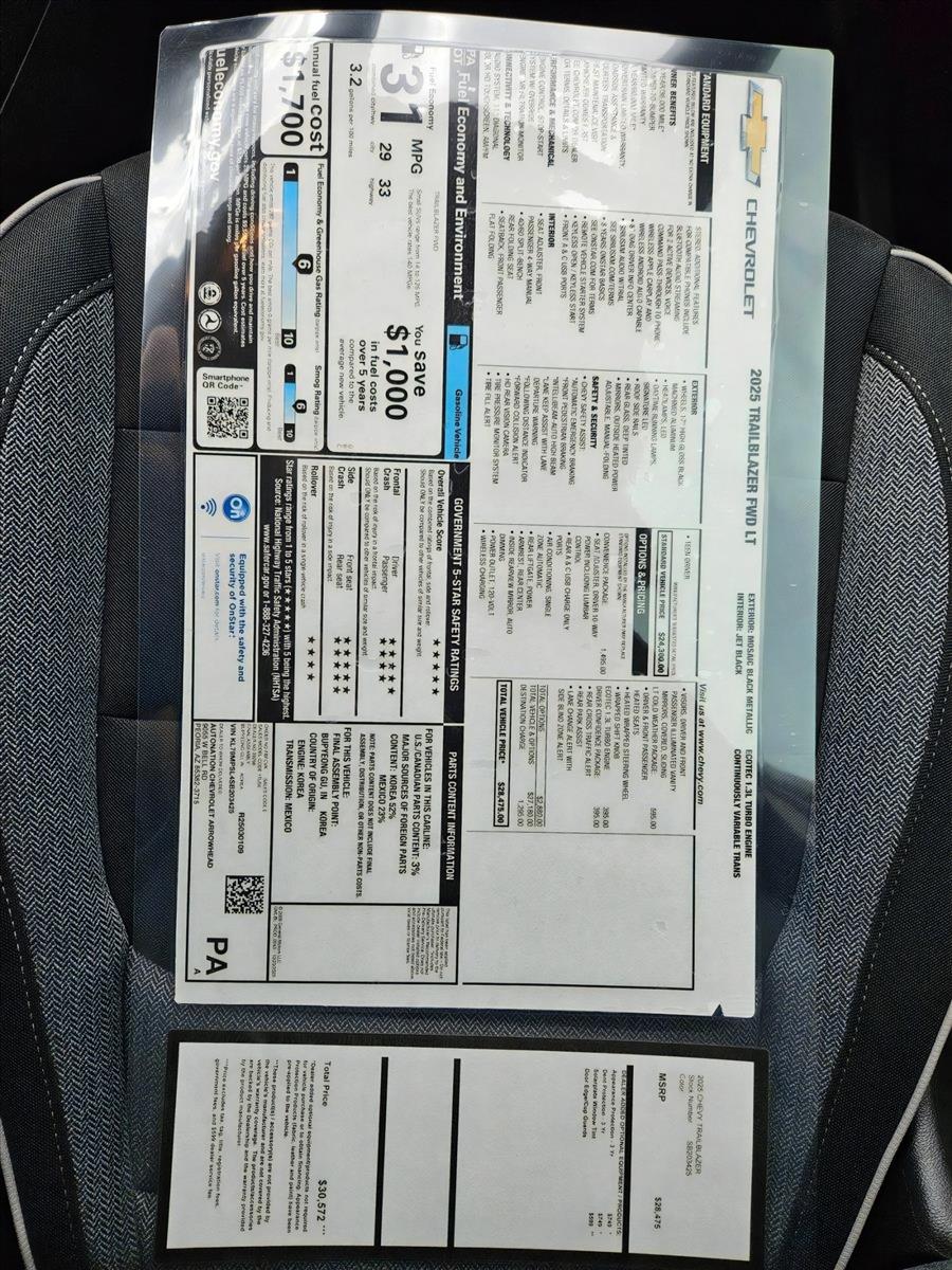 2025 Chevrolet Trailblazer Vehicle Photo in PEORIA, AZ 85382-3715