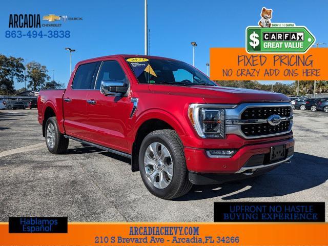 Used 2023 Ford F-150 Platinum with VIN 1FTFW1E85PFA19521 for sale in Arcadia, FL