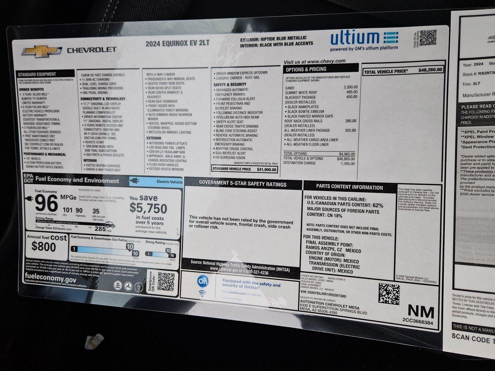 2024 Chevrolet Equinox EV Vehicle Photo in MESA, AZ 85206-4395