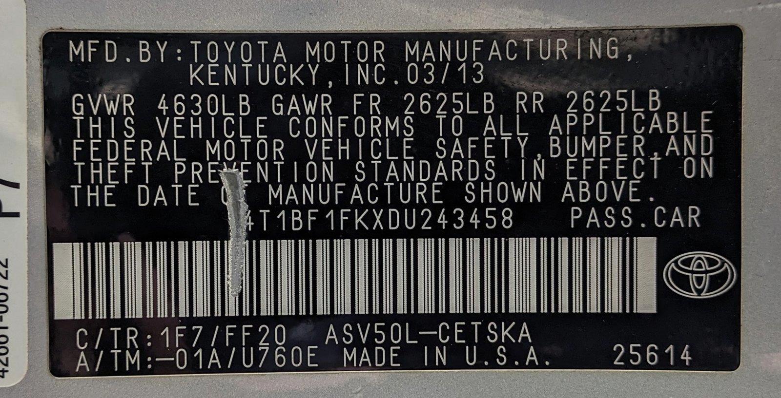 2013 Toyota Camry Vehicle Photo in Las Vegas, NV 89149