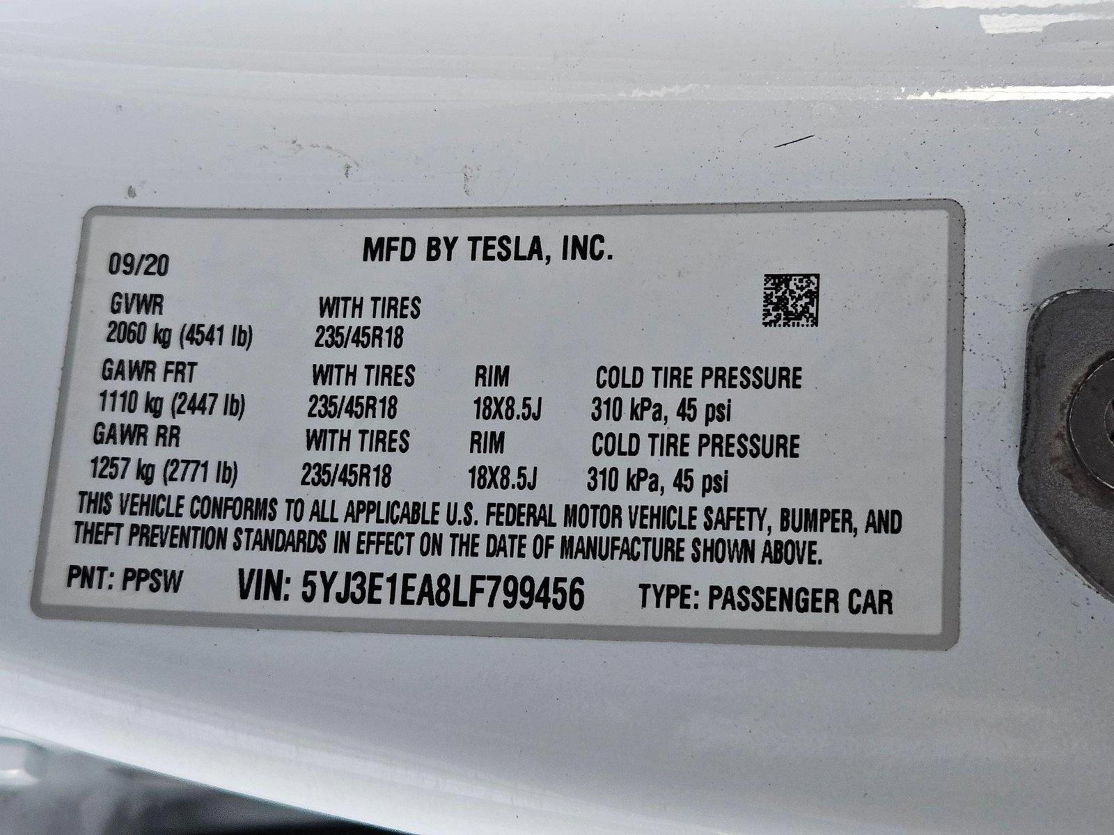 2020 Tesla Model 3 Vehicle Photo in Henderson, NV 89014