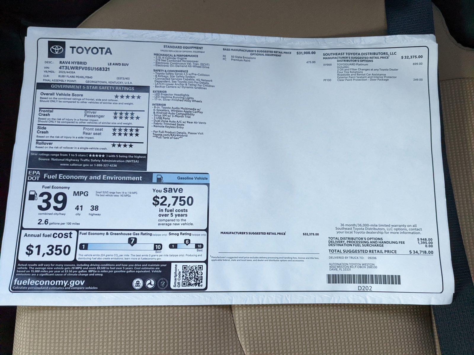 2025 Toyota RAV4 Vehicle Photo in Davie, FL 33331