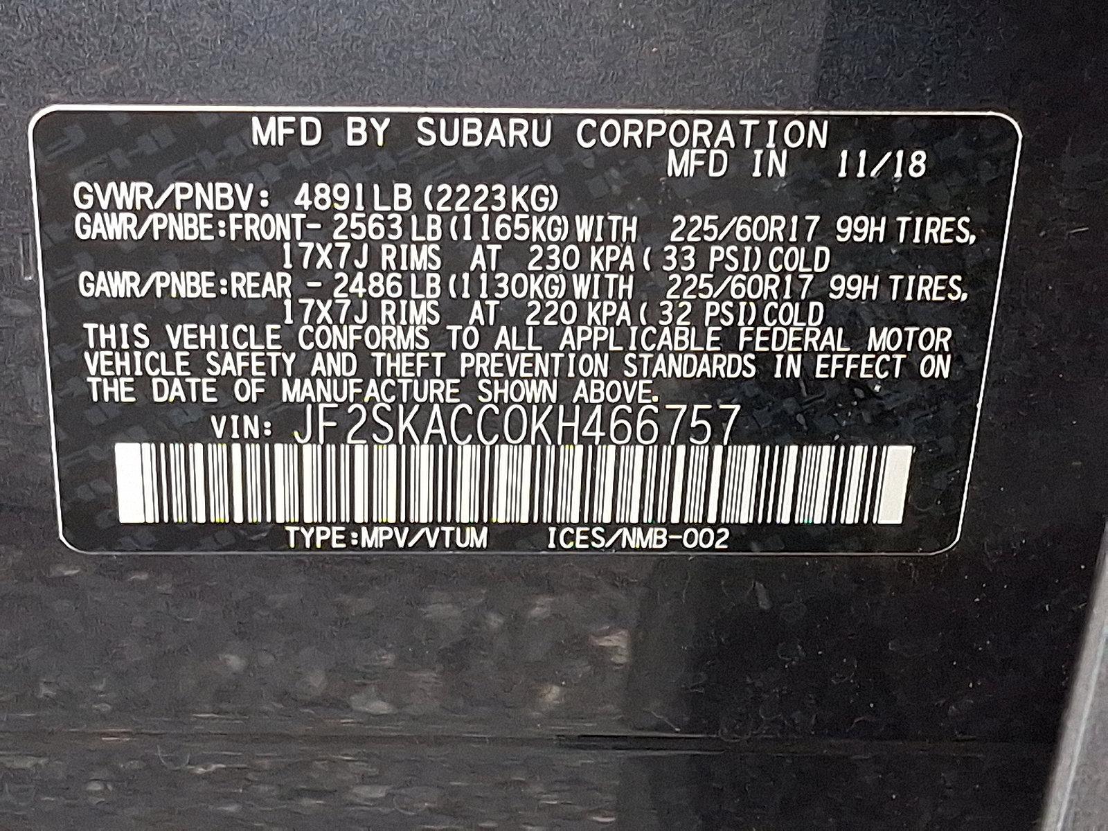 2019 Subaru Forester Vehicle Photo in BETHLEHEM, PA 18017