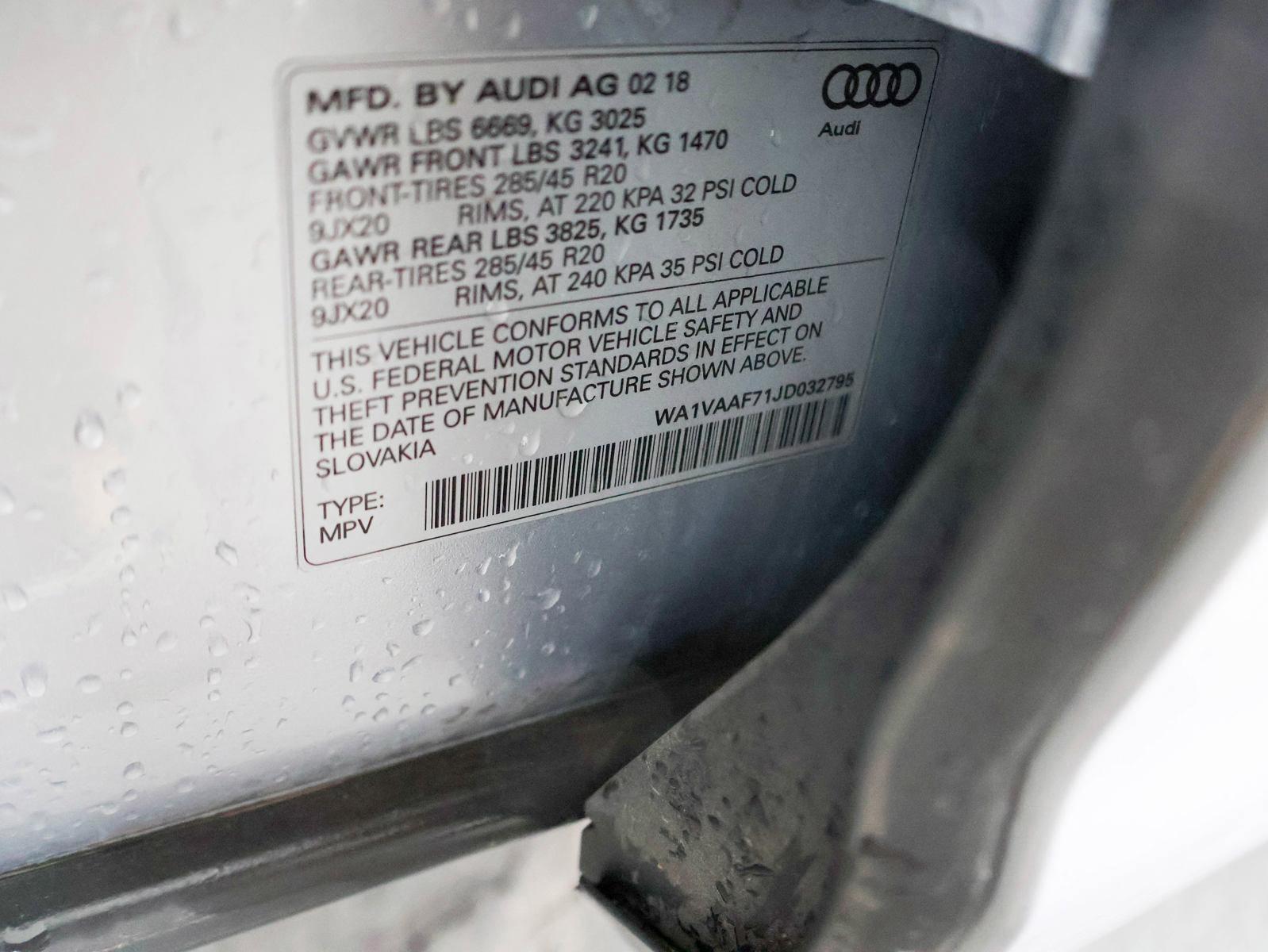 2018 Audi Q7 Vehicle Photo in DALLAS, TX 75209-3095