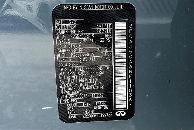 2022 INFINITI QX50 Vehicle Photo in San Antonio, TX 78230