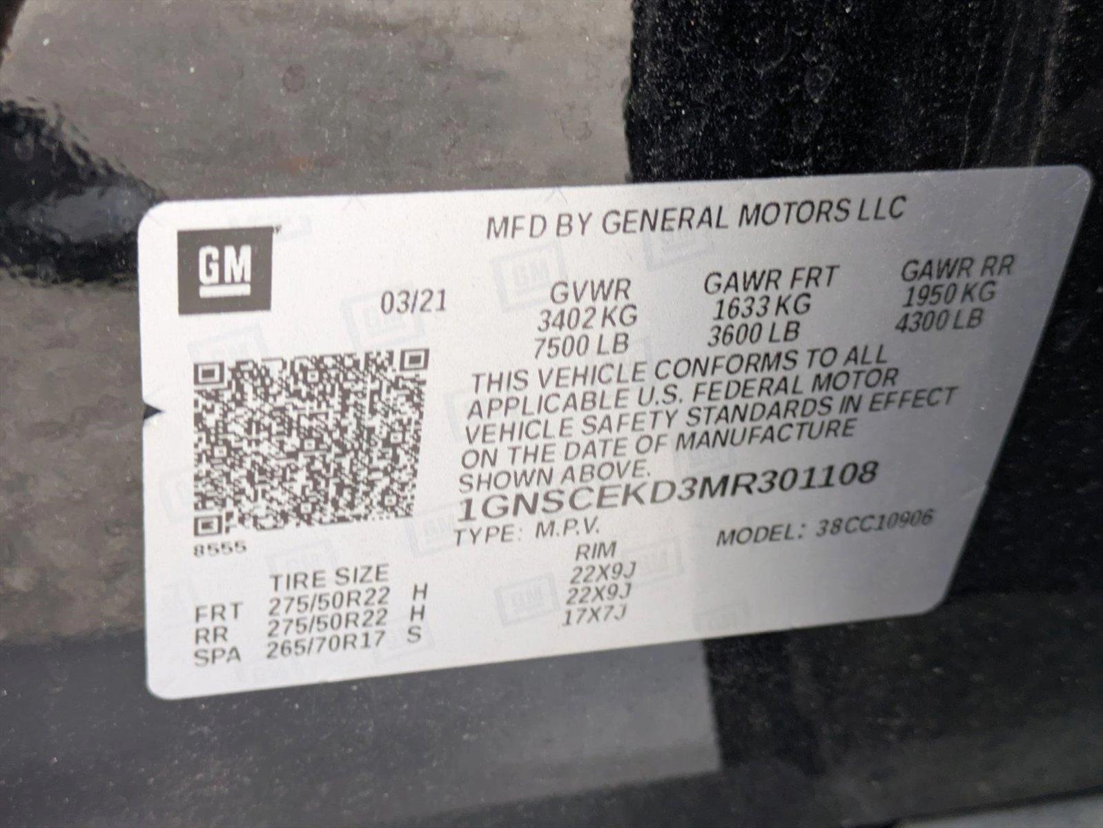 2021 Chevrolet Suburban Vehicle Photo in GREENACRES, FL 33463-3207