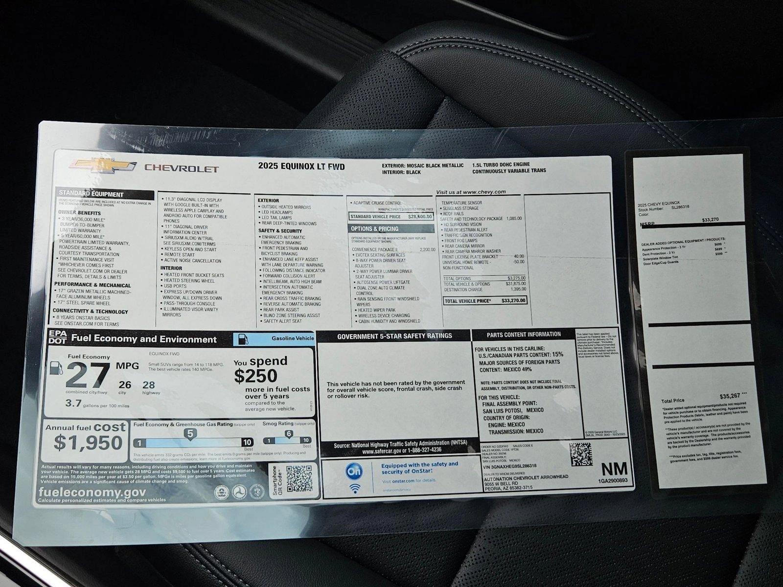 2025 Chevrolet Equinox Vehicle Photo in PEORIA, AZ 85382-3715