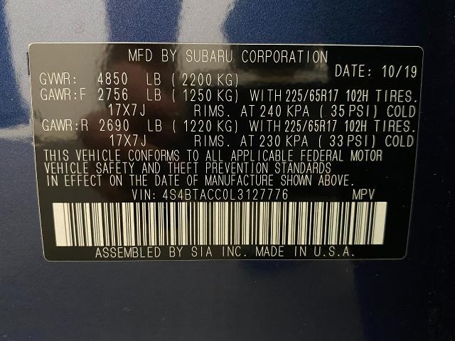 2020 Subaru Outback Vehicle Photo in Appleton, WI 54913